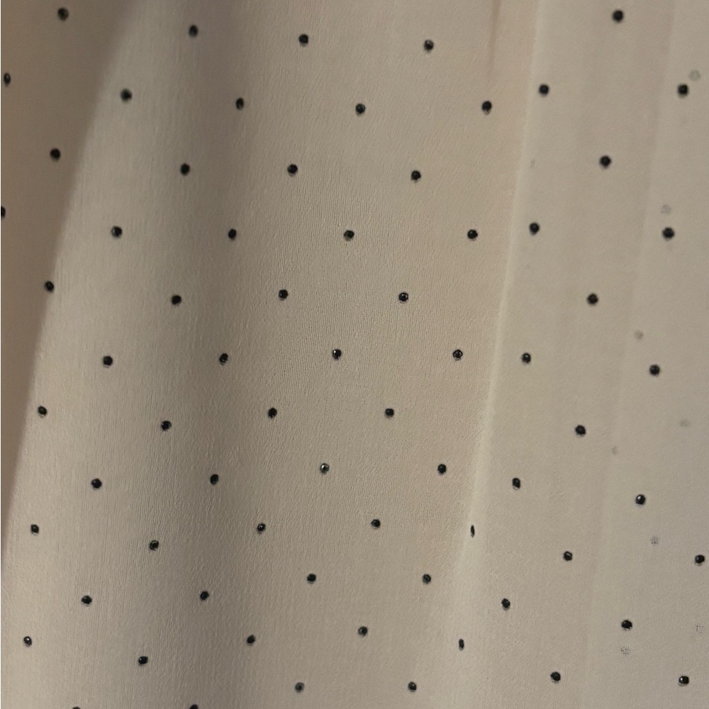 Elegant Cream Polka Dot Blouse - Picture 2 of 2
